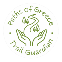 Trail Guardian logo The Paths of Grece Trail Guardian Programme logo